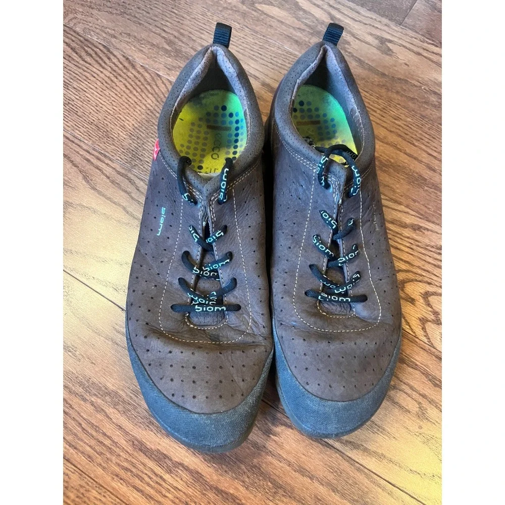 Ecco Biom Natural Motion Brown Yak Leather Walking Shoes Sneakers  40 size 9
